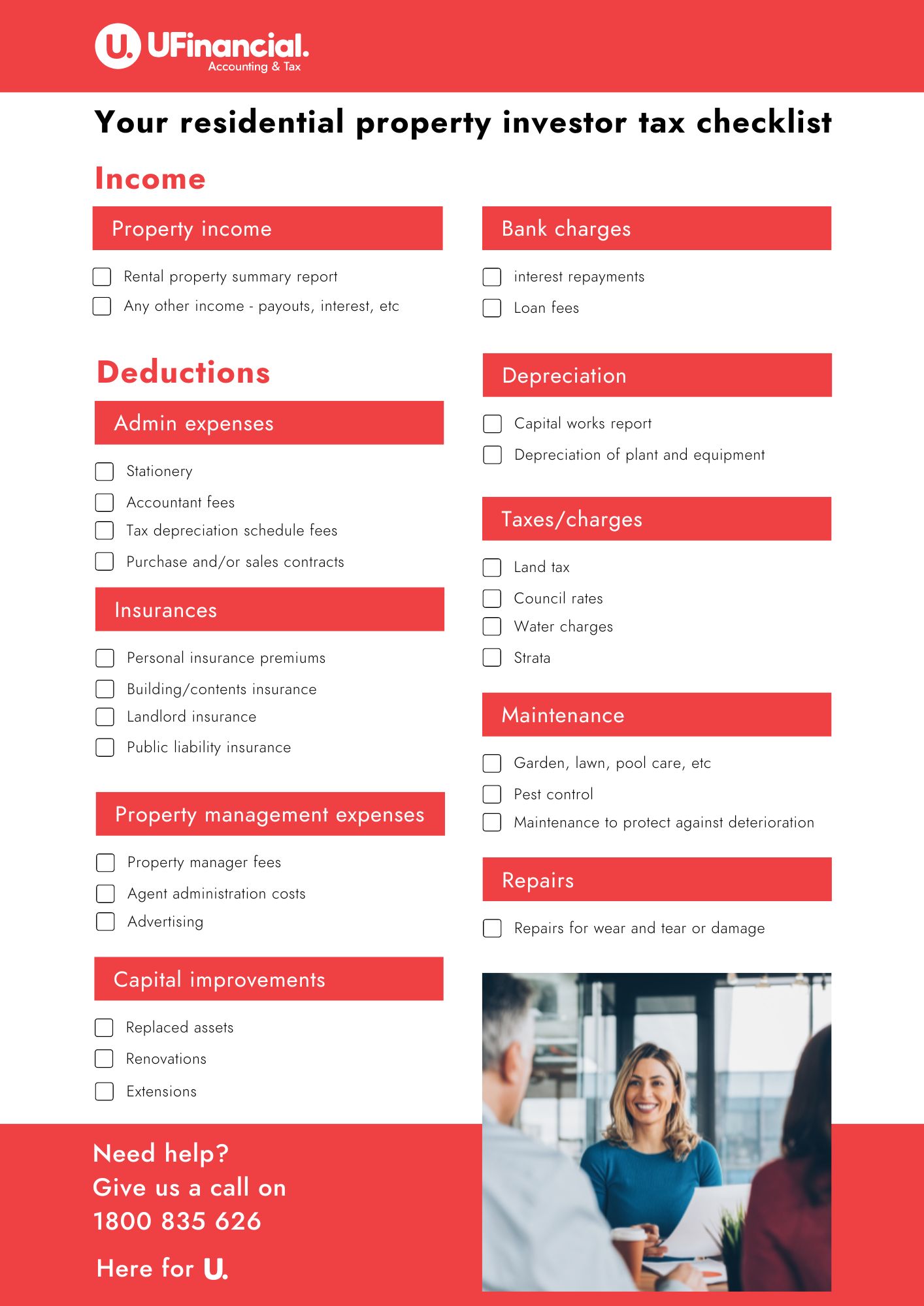 Download your property investor tax checklist