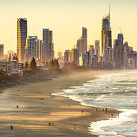 Gold Coast beach scene