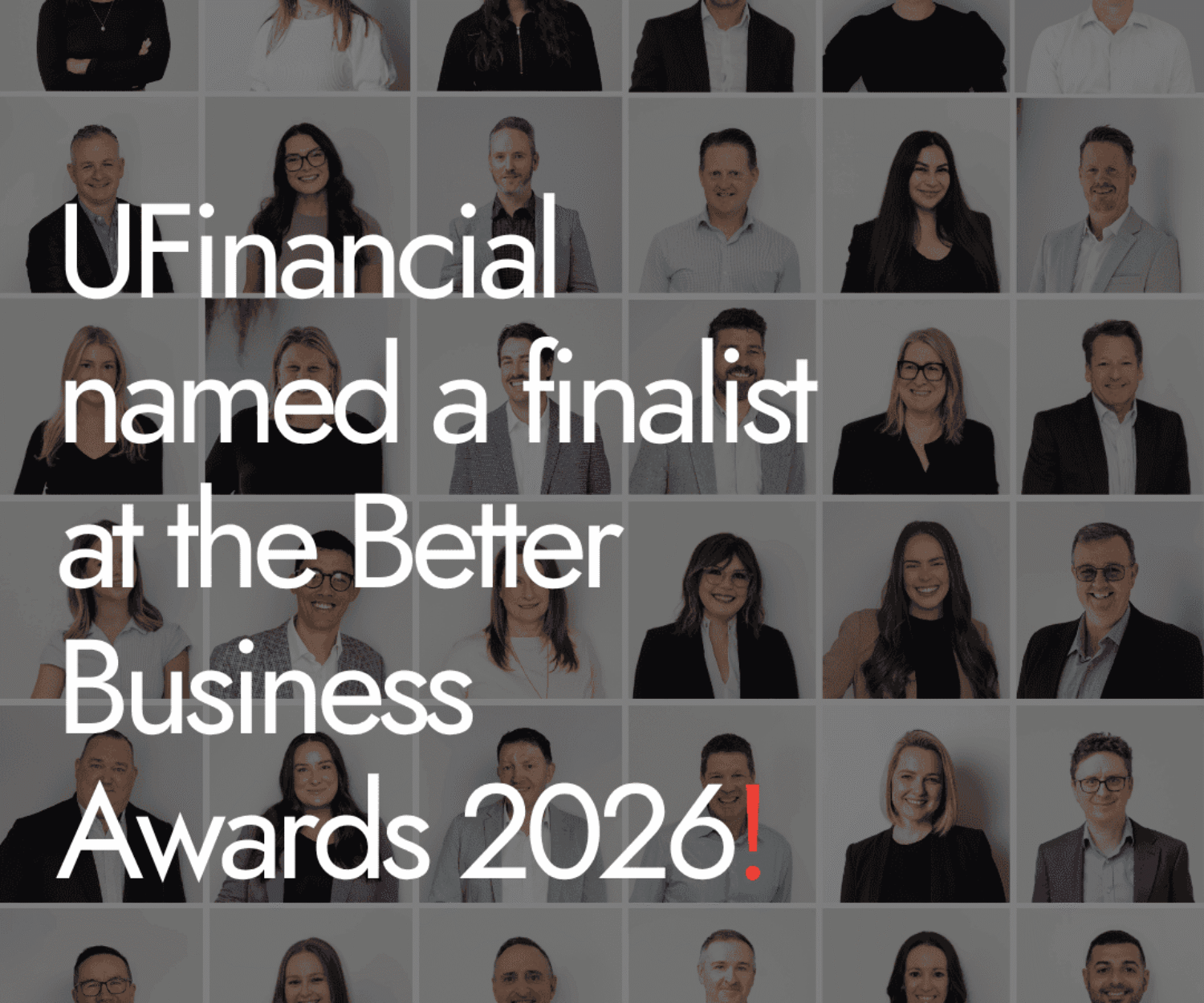 UFinancial named a finalist at the Better Business Awards 2026