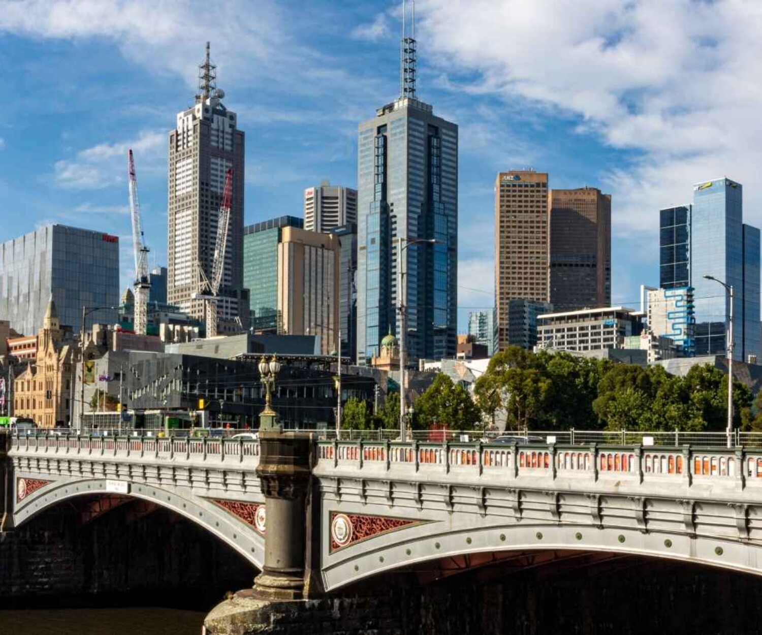 Skyscrapers within the city of Melbourne, Victoria.