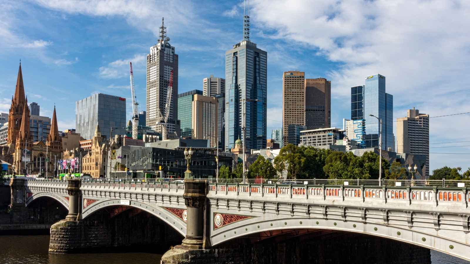 Skyscrapers within the city of Melbourne, Victoria.